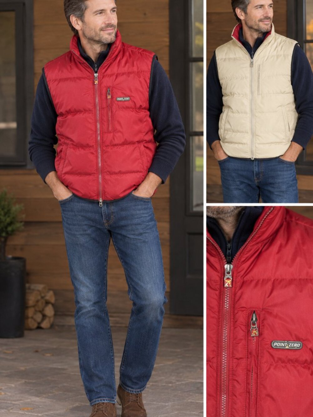 Point Zero Reversible Puffer Vest - Vintage